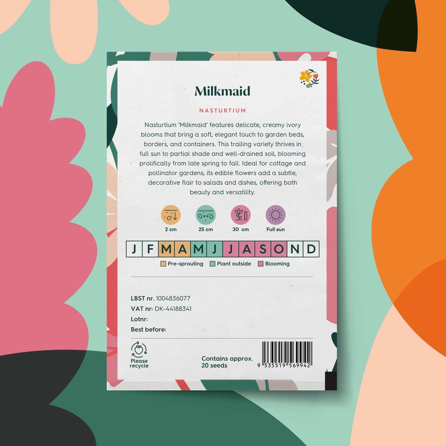 Kapuzinerkresse 'Milkmaid' (Samen)
